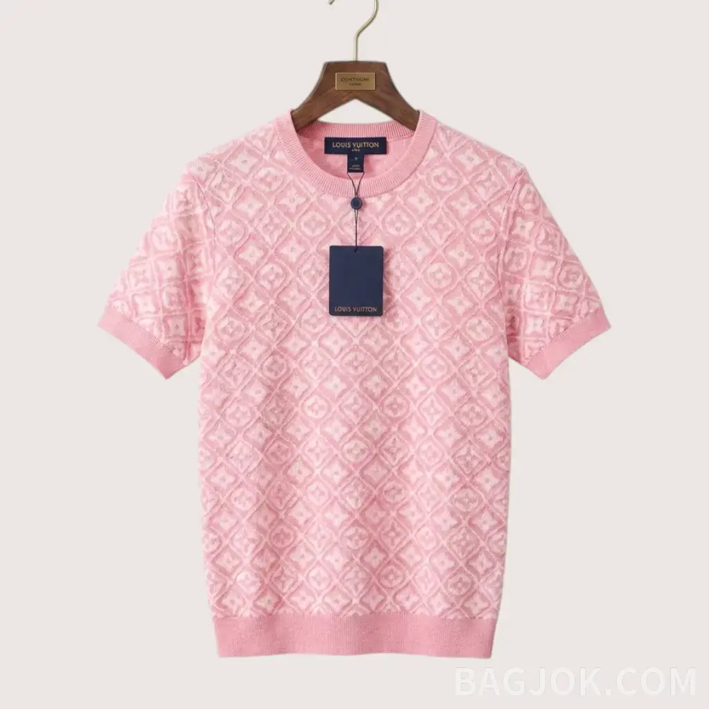 LOUIS VUITTON 모노그램 자카드 니트 반팔 티셔츠.png