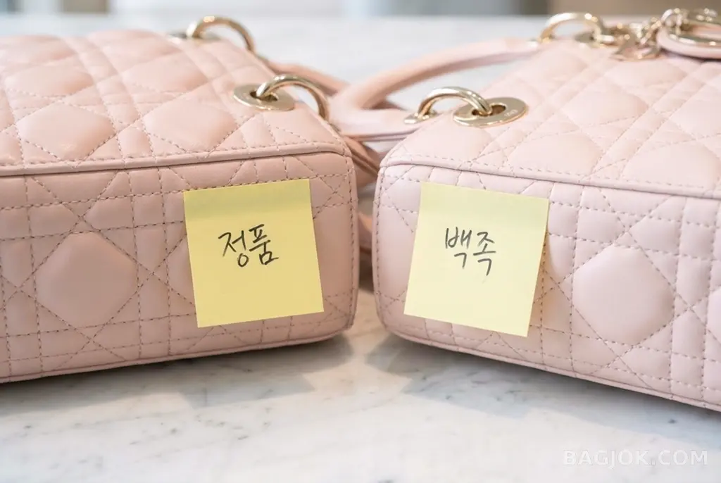 디올 레이디백(미니) [백족] vs [정품] 2