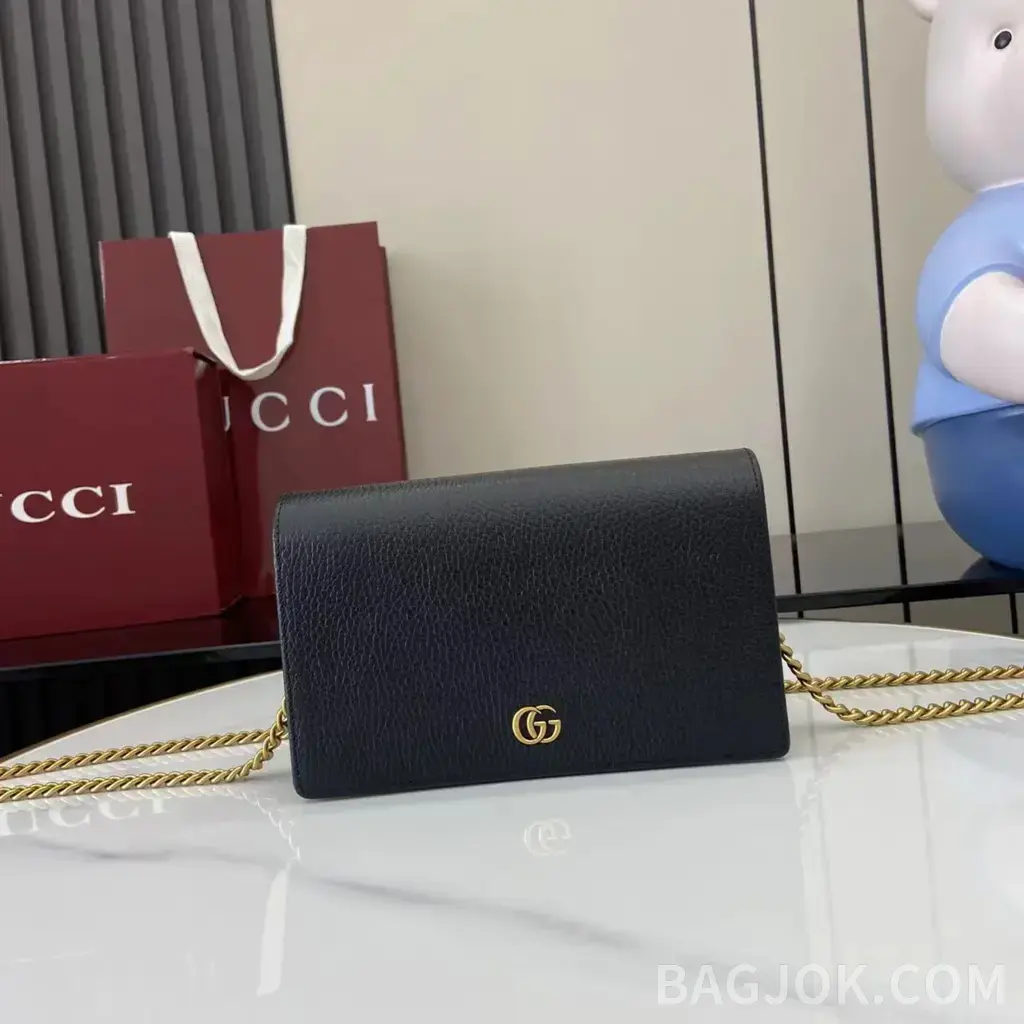 Gucci GG 마몬트 레더 금장 체인 미니 크로스백 _대표이미지