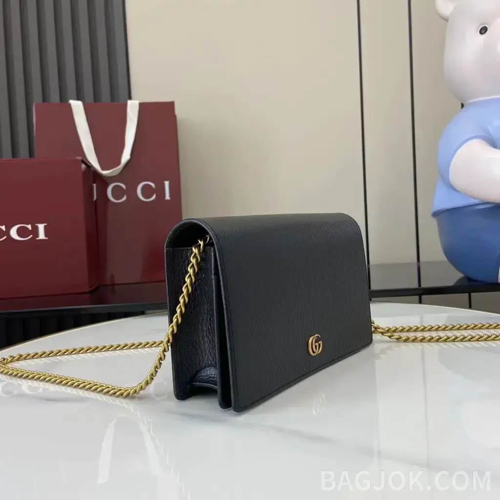 구찌 Gucci GG 마몬트 레더 금장 체인 미니 크로스백  상세 이미지