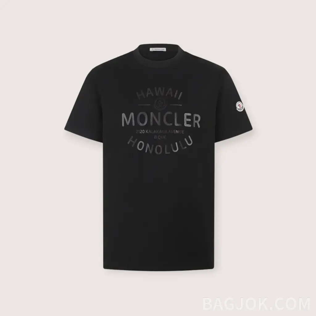 몽클레어 로고 배지 프린트 반팔티_대표이미지