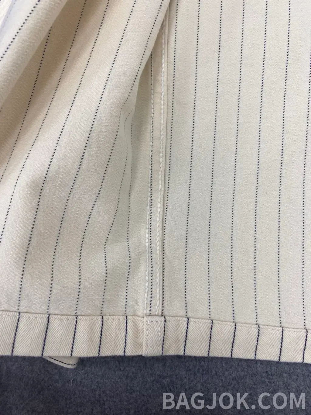 디올 디올 핀스트라이프 면 데님 코트 셔츠 상세 이미지