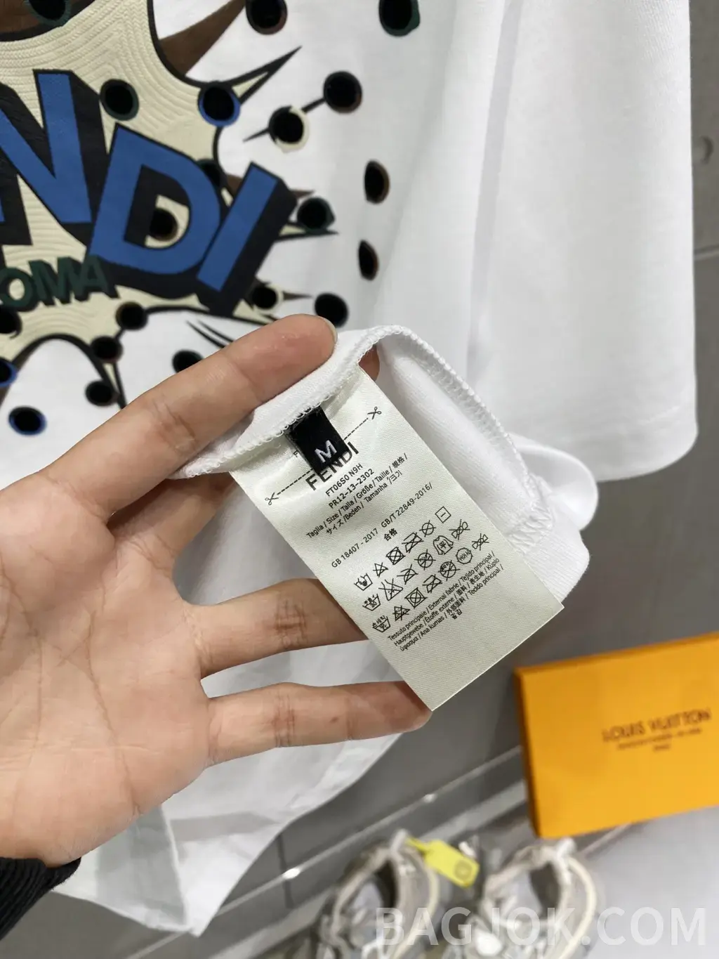 펜디 펜디 코튼 반팔 티셔츠 상세 이미지