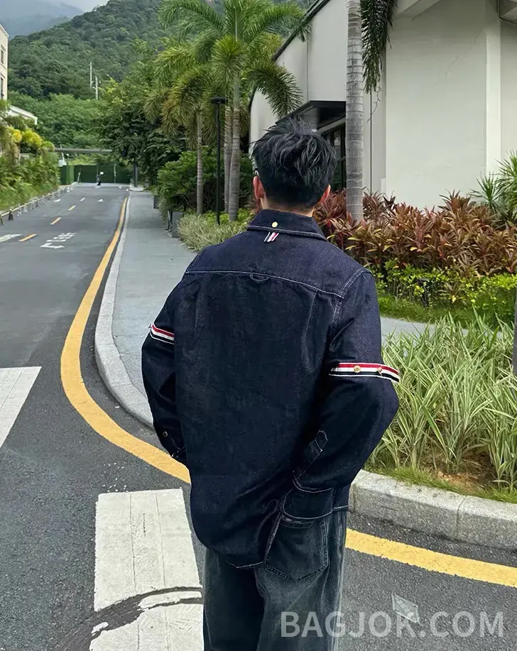 톰브라운 톰 브라운 더블 슬리브 데님 셔츠 재킷 상세 이미지