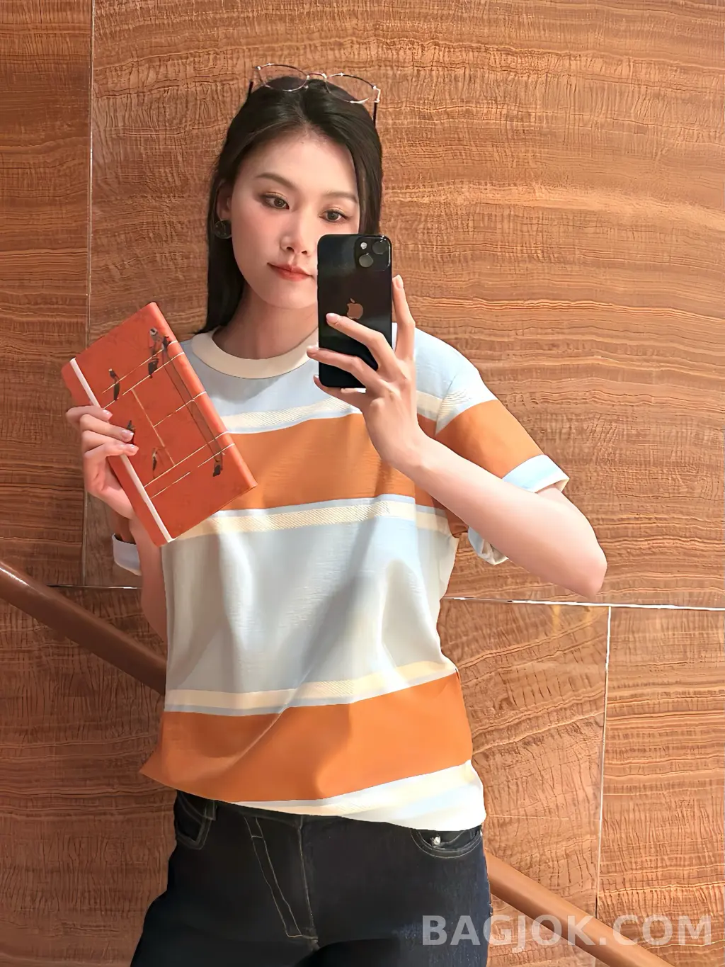 루이비통 루이비통 컬러 스트라이프 니트 반팔 티셔츠 상세 이미지