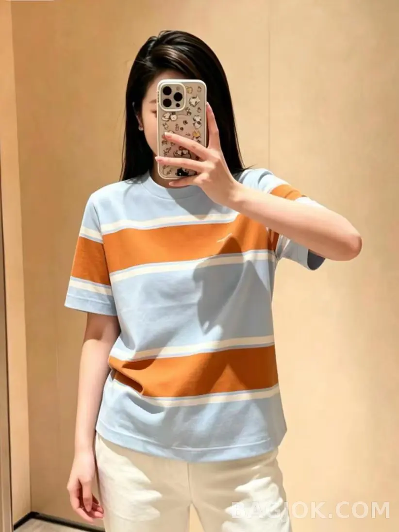 루이비통 루이비통 컬러 스트라이프 니트 반팔 티셔츠 상세 이미지