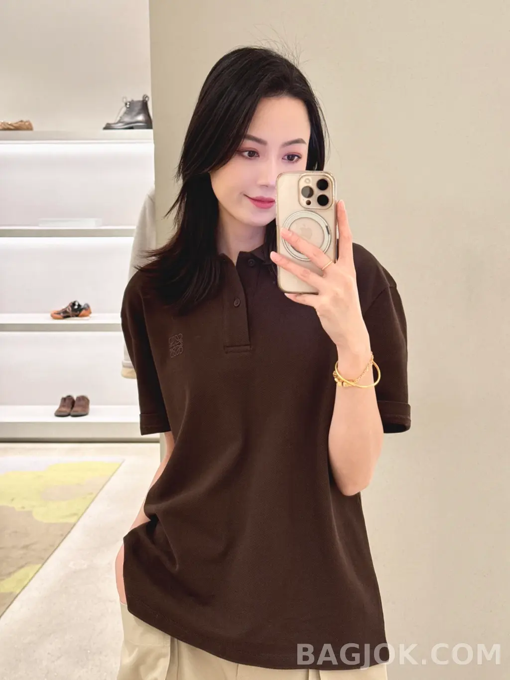 로에베 로에베 자수 폴로 셔츠 상세 이미지