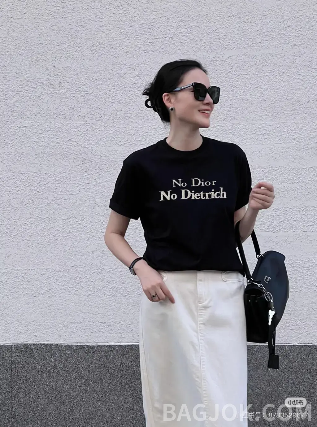디올 디올 No Dior No Dietrich 프린트 반팔 티셔츠 상세 이미지