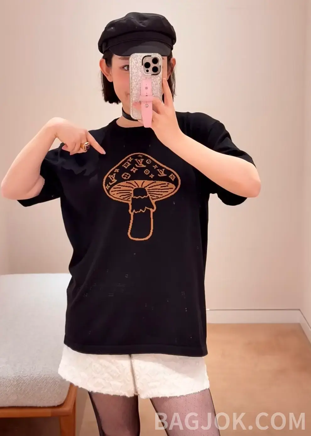 루이비통 루이비통 버섯 LV 그래픽 반팔 티셔츠 상세 이미지