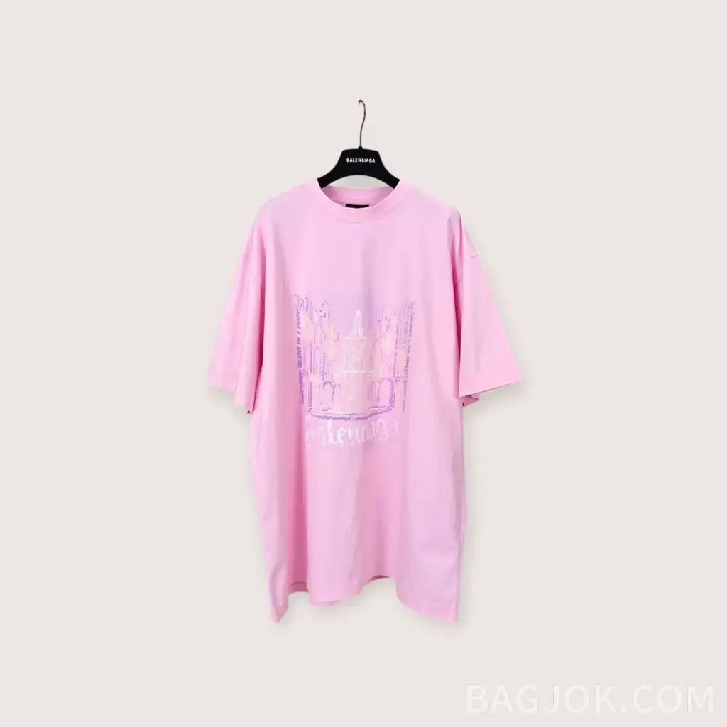 발렌시아가 빌딩 그래픽 반팔 티셔츠_대표이미지
