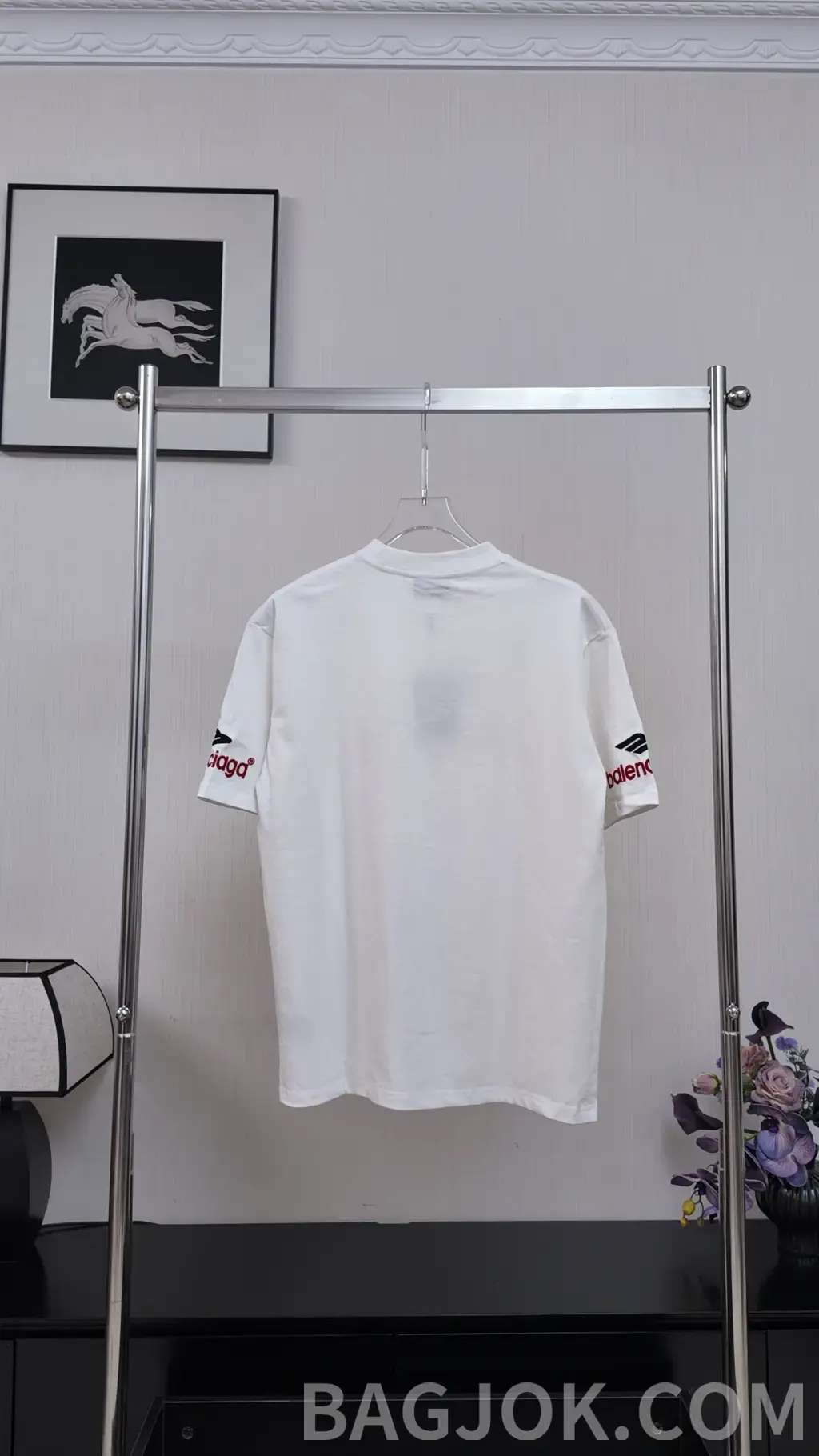 발렌시아가 발렌시아가 BB 로고 자수 오버핏 반팔 티셔츠 상세 이미지