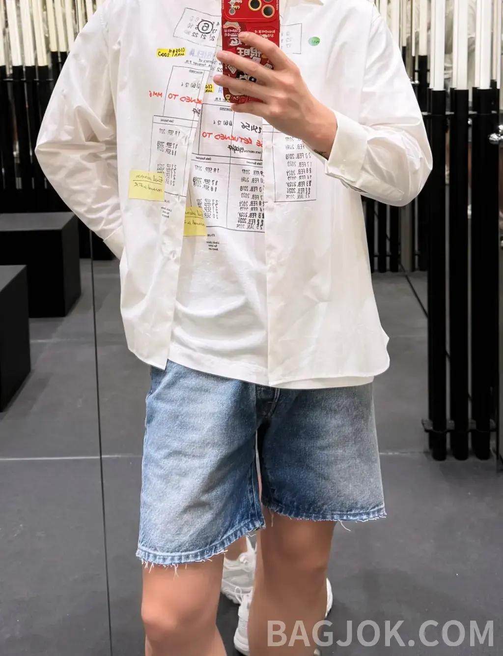 메종 마르지엘라 MM6 메종 마르지엘라 빈티지 그래픽 오버사이즈 셔츠 상세 이미지