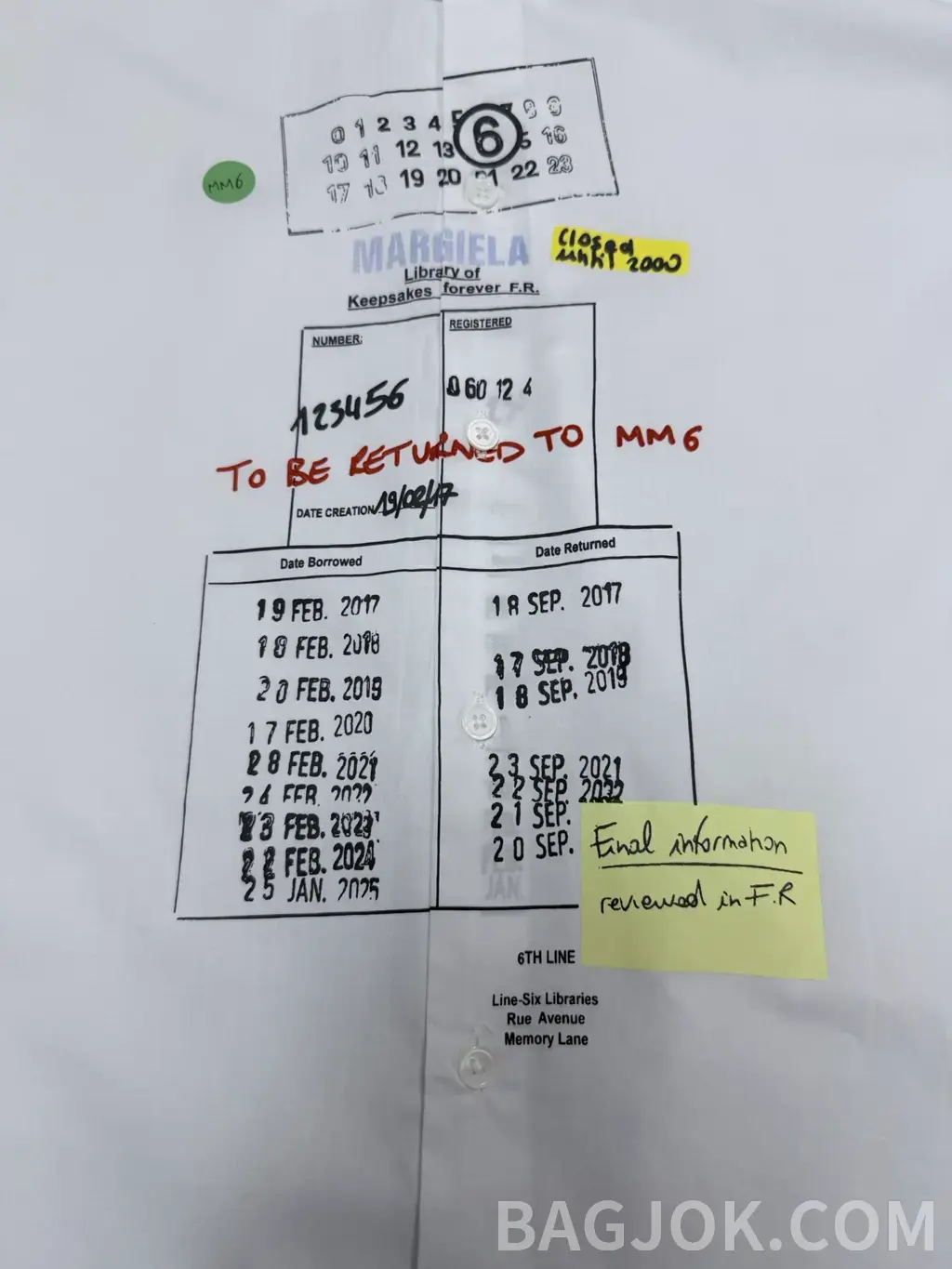 메종 마르지엘라 MM6 메종 마르지엘라 빈티지 그래픽 오버사이즈 셔츠 상세 이미지