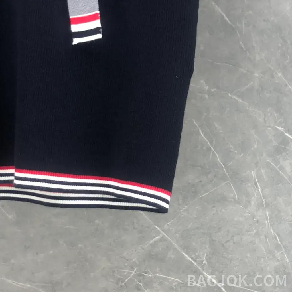 톰브라운 톰브라운 RWB 리본 타이 폴로 니트 상세 이미지