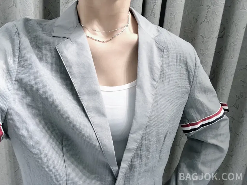 톰브라운 톰브라운 RWB 스트라이프 린넨 블레이저 상세 이미지