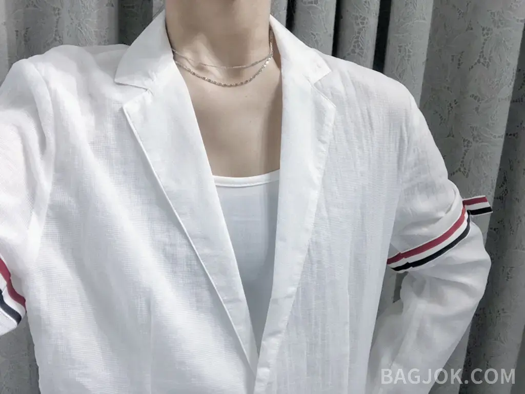 톰브라운 톰브라운 RWB 스트라이프 린넨 블레이저 상세 이미지