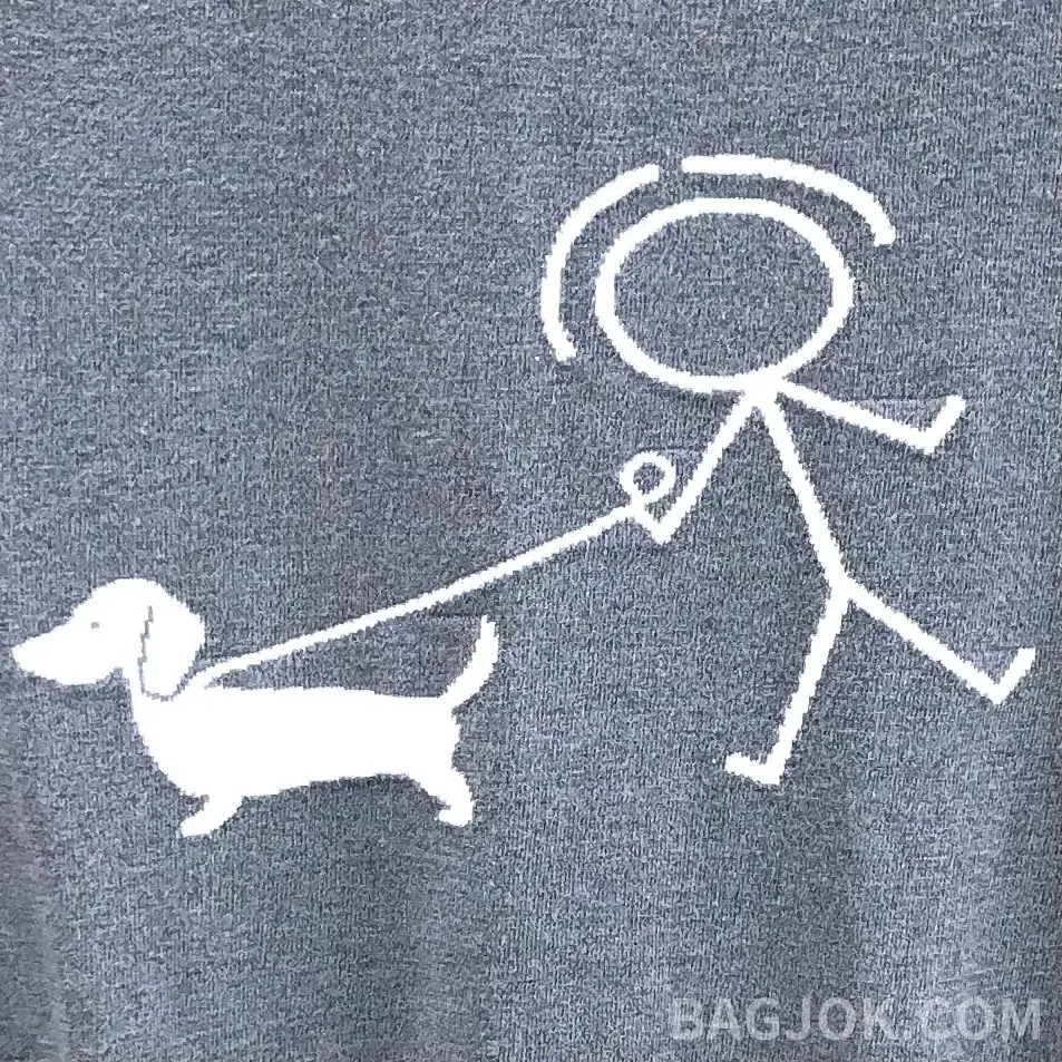 톰브라운 톰브라운 4-Bar Hector & Stick Figure 폴로 니트 상세 이미지