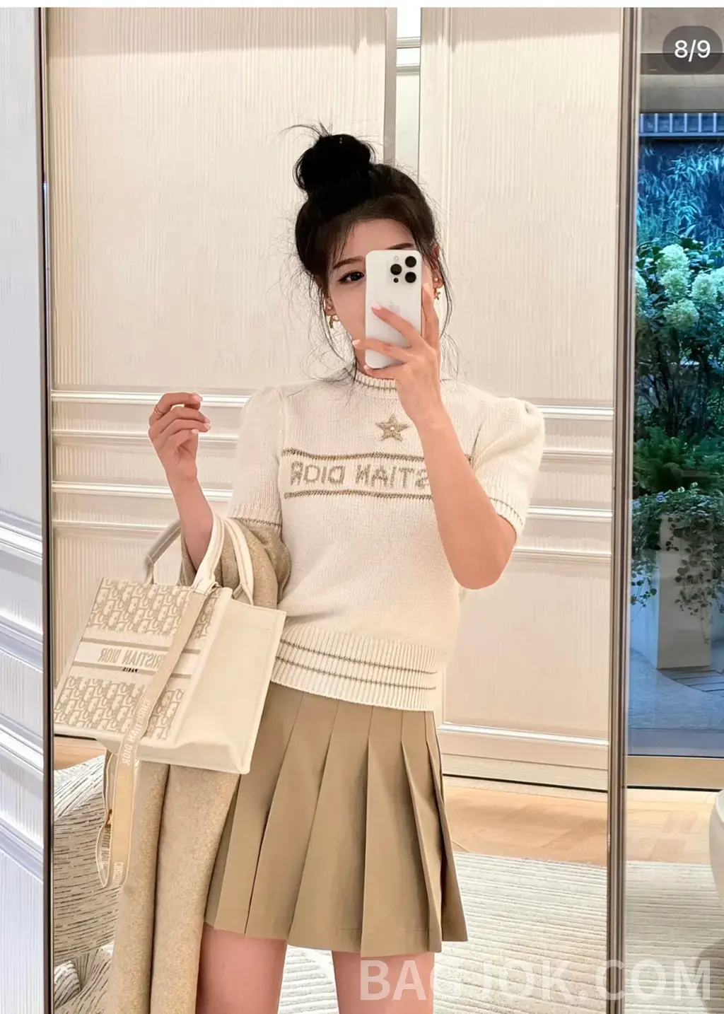 디올 디올 럭키스타 반팔 니트 상세 이미지