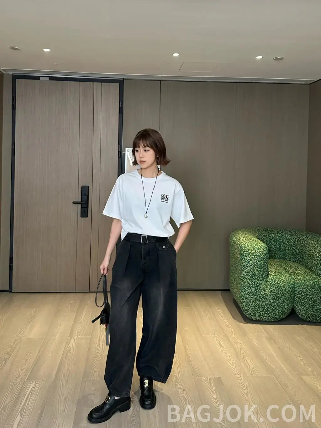 로에베 로에베 하이웨스트 와이드 데님 팬츠 상세 이미지