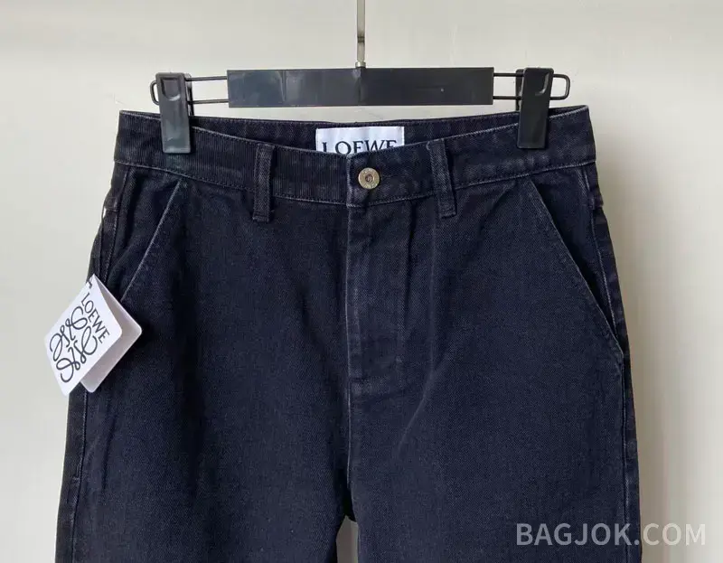 로에베 로에베 아나그램 자수 와이드 데님 팬츠 상세 이미지
