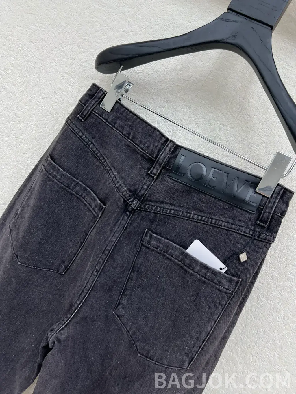 로에베 로에베 아나그램 엠브로이더리 워싱 와이드 데님 팬츠 상세 이미지