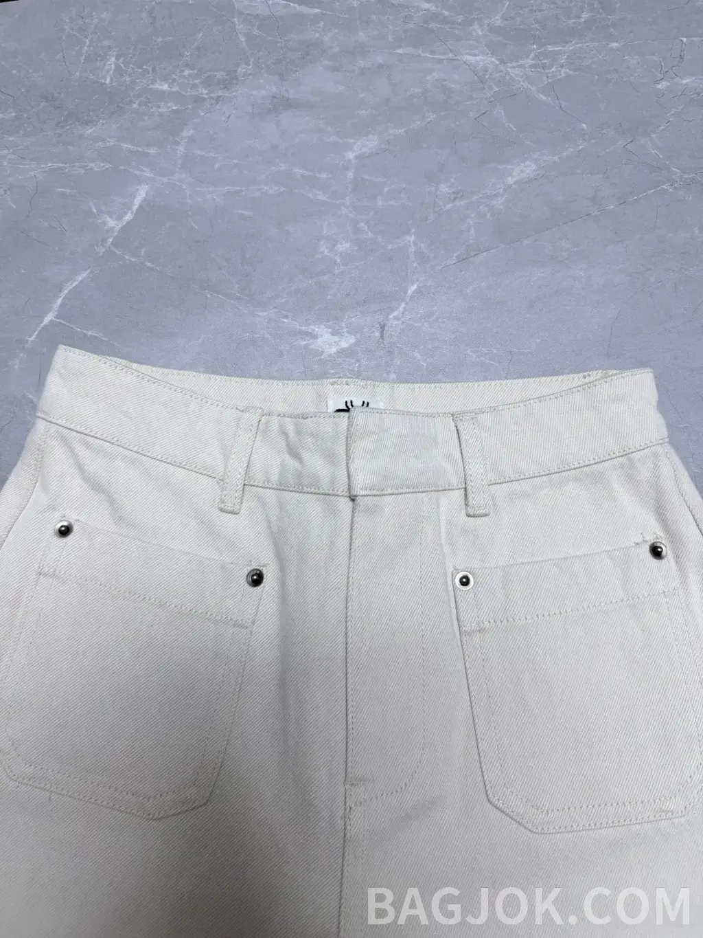 디올 디올 오블리크 레이스 헴 와이드 데님 팬츠 상세 이미지