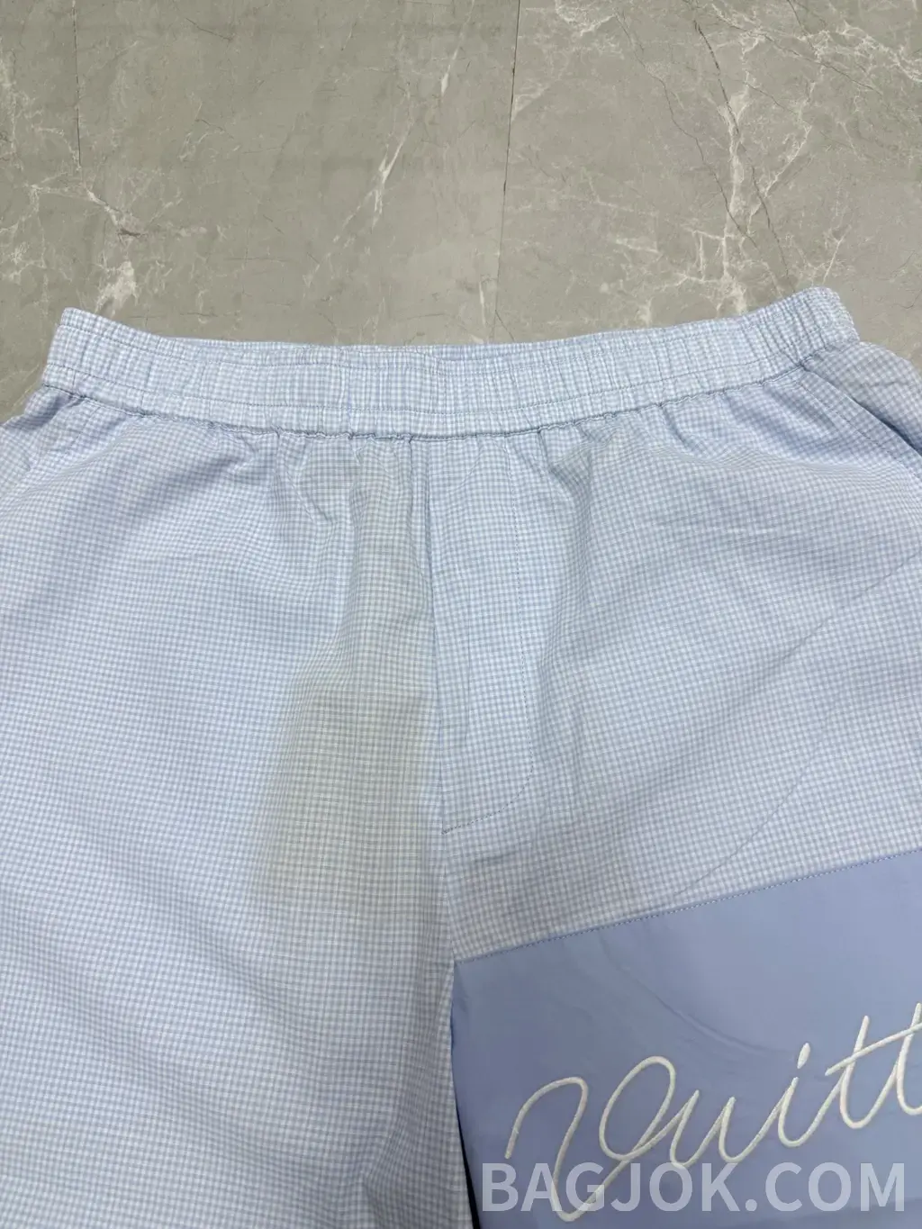 루이비통 루이비통 체크 패턴 드로스트링 쇼츠 상세 이미지