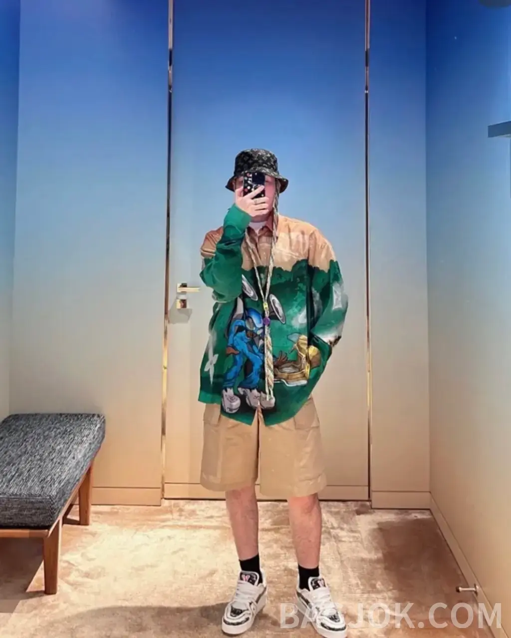 루이비통 루이비통 모노그램 자카드 카고 숏팬츠 상세 이미지