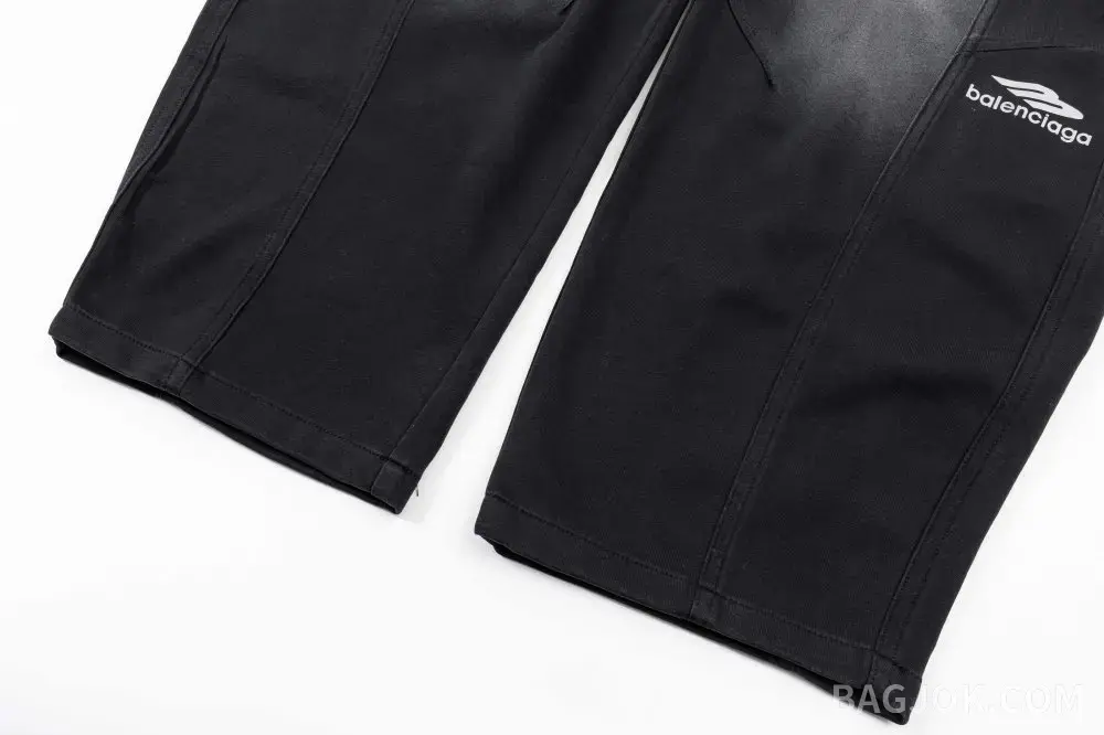 발렌시아가 발렌시아가 워싱 디스트레스드 와이드 크롭 팬츠 상세 이미지