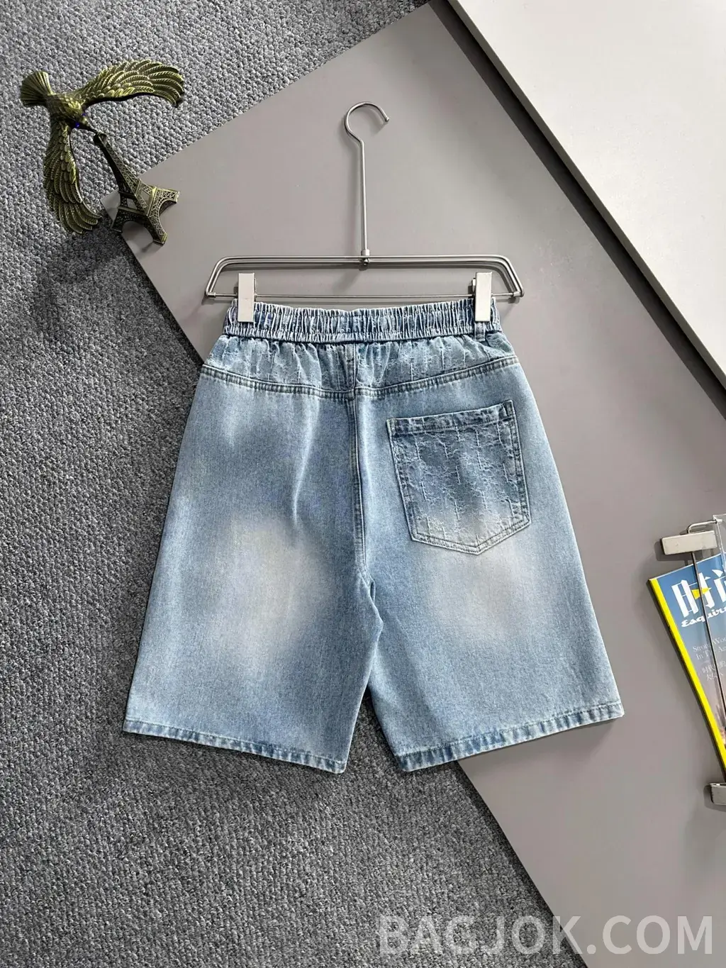 루이비통 루이비통 LV 자수 데님 숏팬츠 상세 이미지