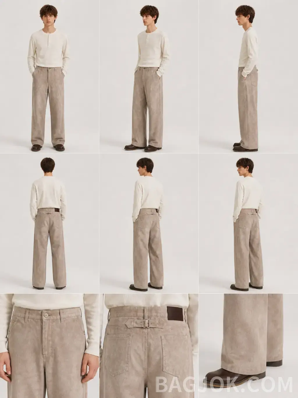 로에베 LOEWE 워싱 와이드 팬츠 상세 이미지
