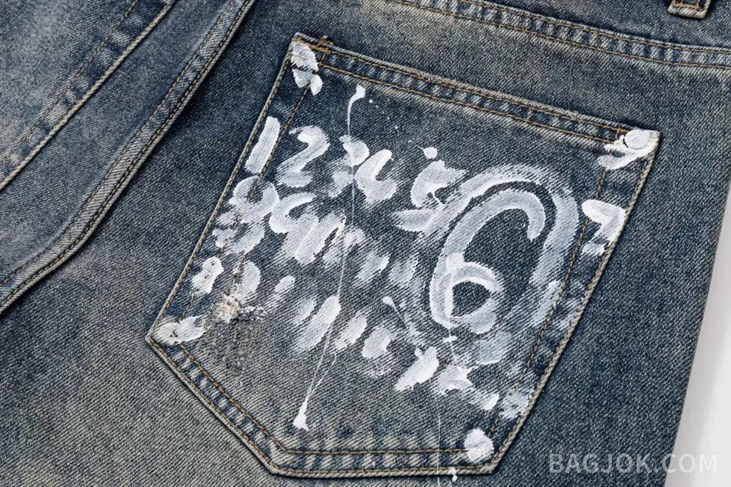 메종 마르지엘라 MAISON MARGIELA 넘버링 페인트 데님 팬츠 상세 이미지