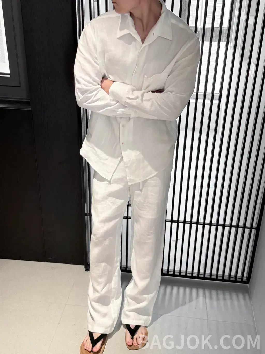로로피아나 LORO PIANA 린넨 와이드 팬츠 상세 이미지