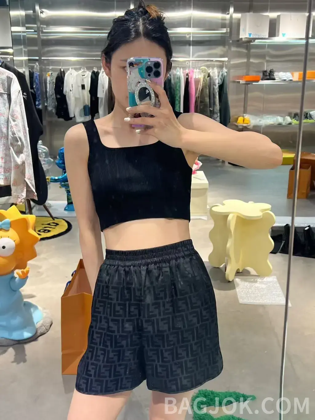펜디 FENDI FF 모노그램 테크니컬 비치 쇼츠 상세 이미지