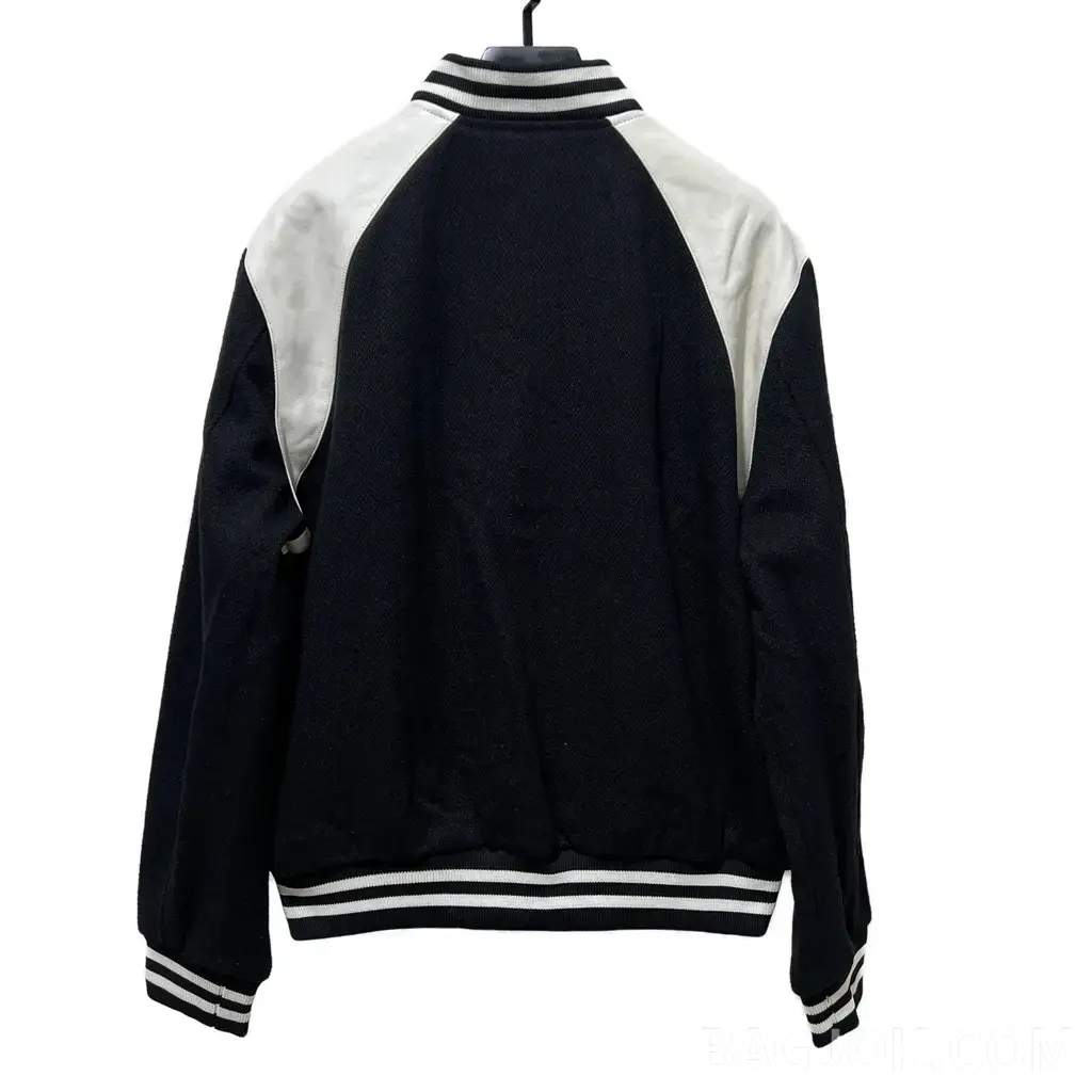 셀린느 CELINE 레더 숄더 바시티 자켓 상세 이미지