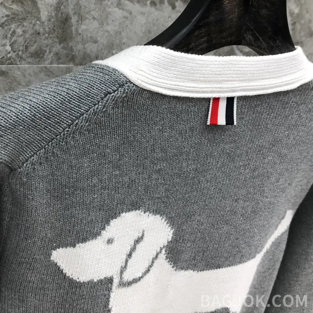 톰브라운 THOM BROWNE 닥스훈트 인타르시아 가디건 상세 이미지