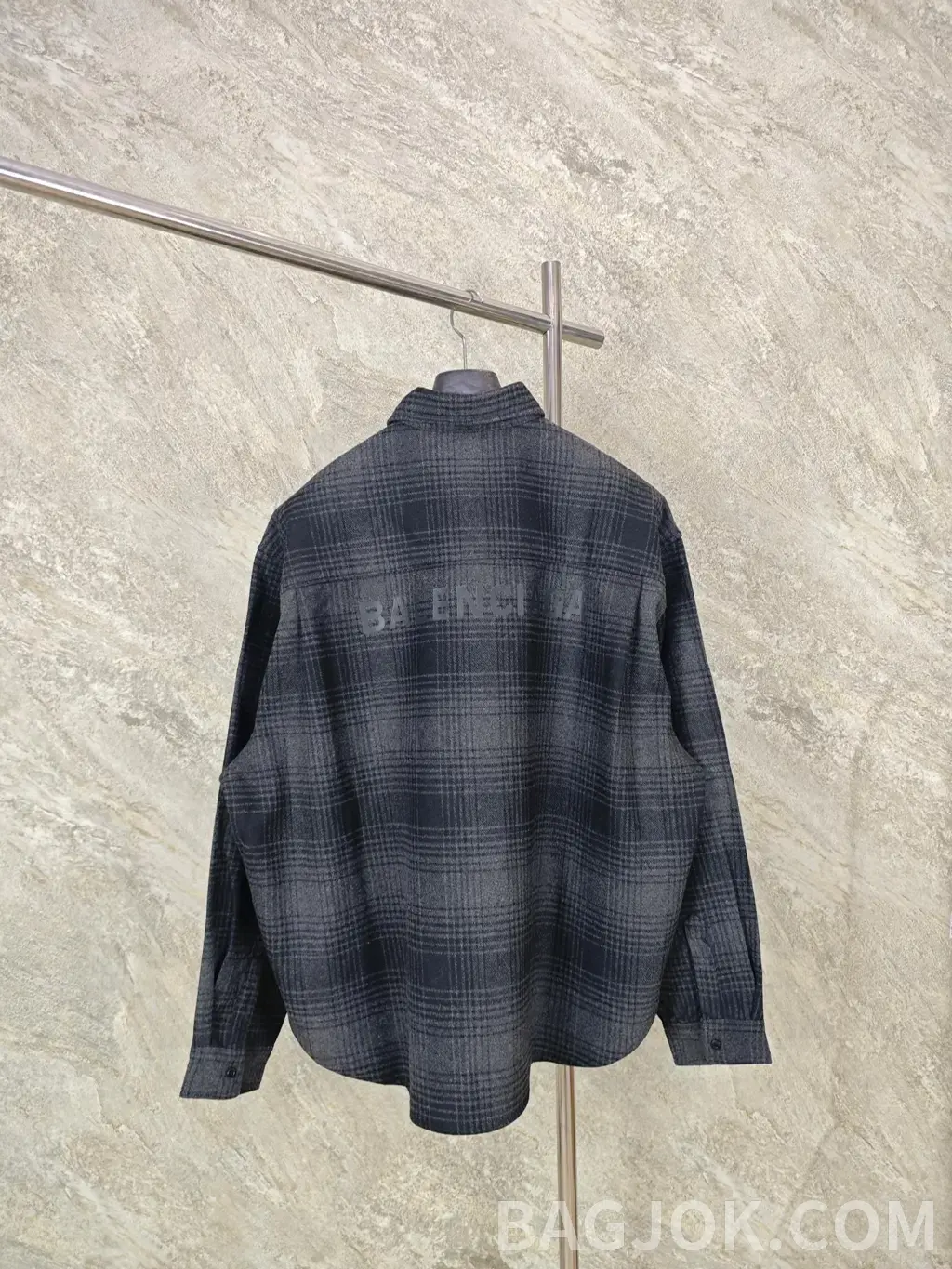 발렌시아가 BALENCIAGA 체크 셔츠 재킷 상세 이미지