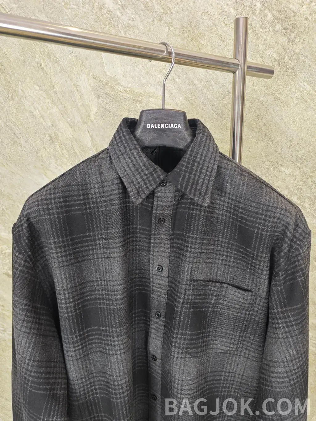 발렌시아가 BALENCIAGA 체크 셔츠 재킷 상세 이미지