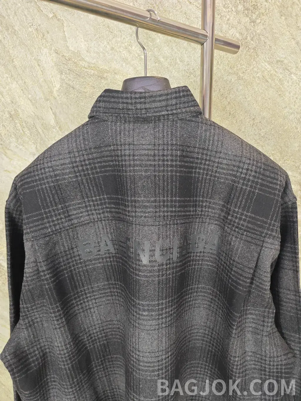 발렌시아가 BALENCIAGA 체크 셔츠 재킷 상세 이미지