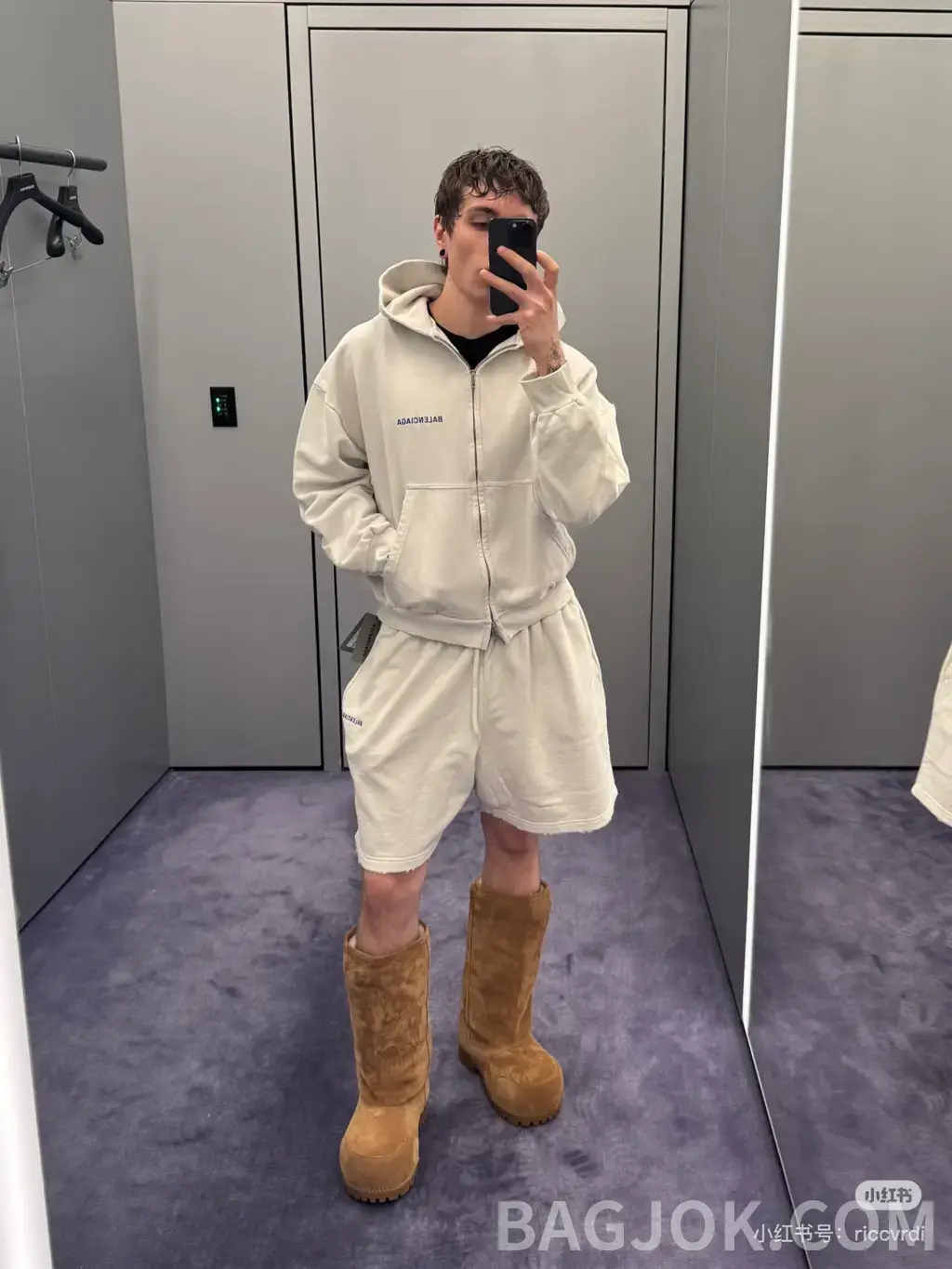 발렌시아가 BALENCIAGA 자수 집업 후드 상세 이미지