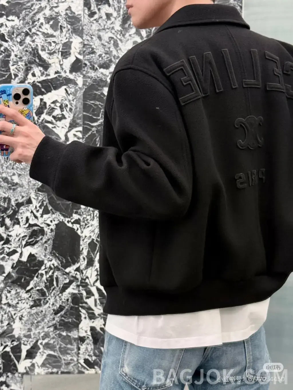 셀린느 CELINE Wool Bomber Jacket 상세 이미지