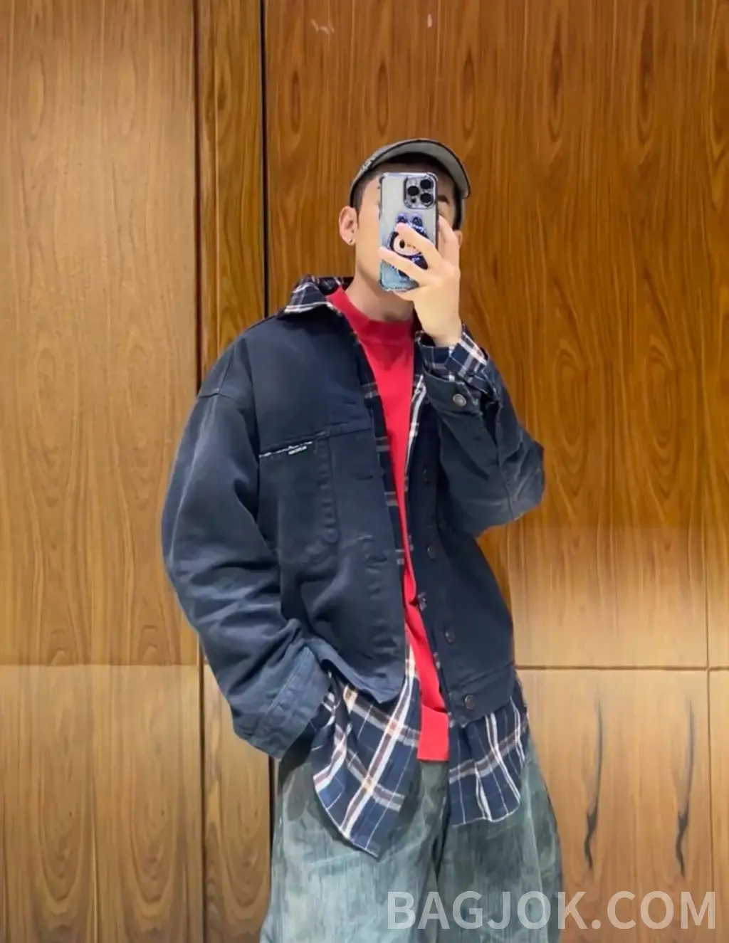 발렌시아가 BALENCIAGA 페이크 투피스 데님 자켓 상세 이미지