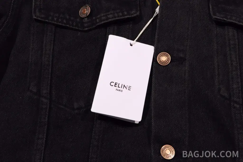 셀린느 CELINE 로고 후드 데님 트러커 자켓 상세 이미지