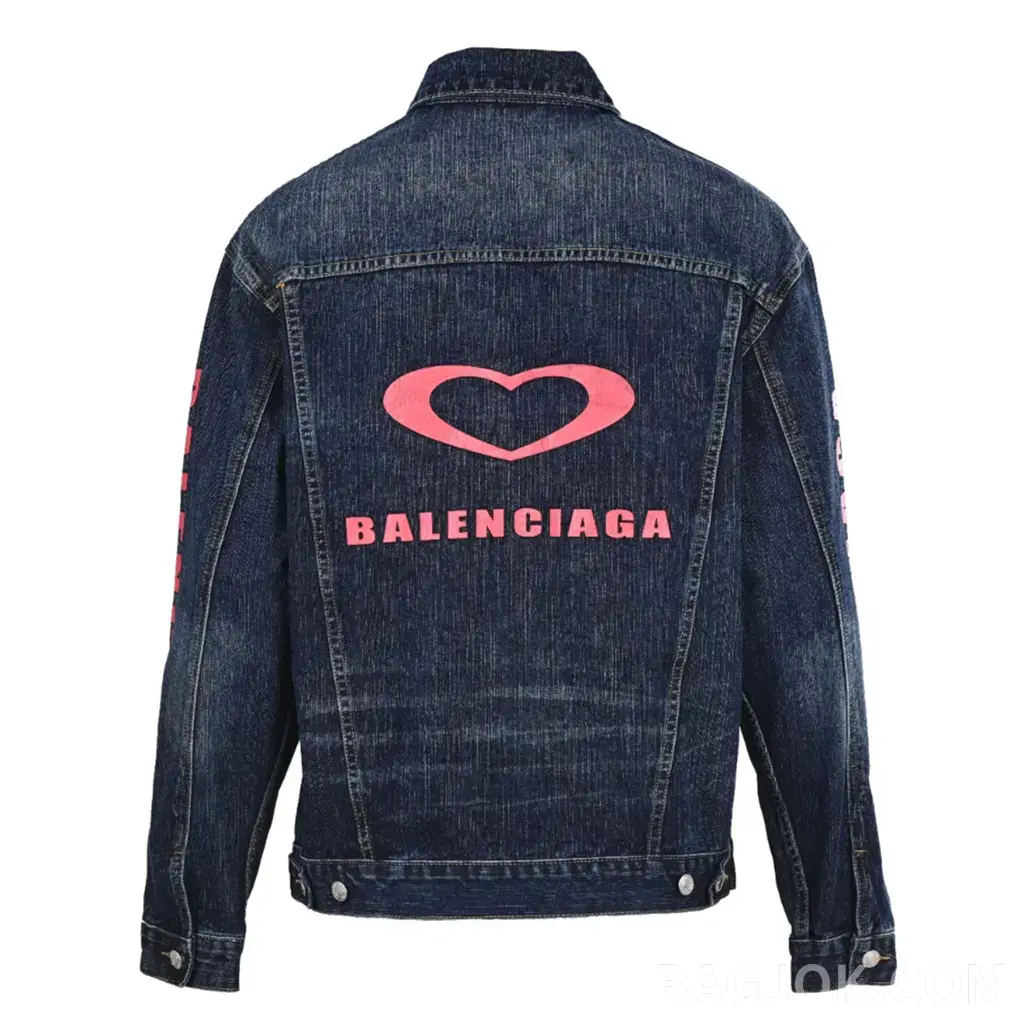 발렌시아가 BALENCIAGA 하트 로고 데님 트러커 자켓 상세 이미지