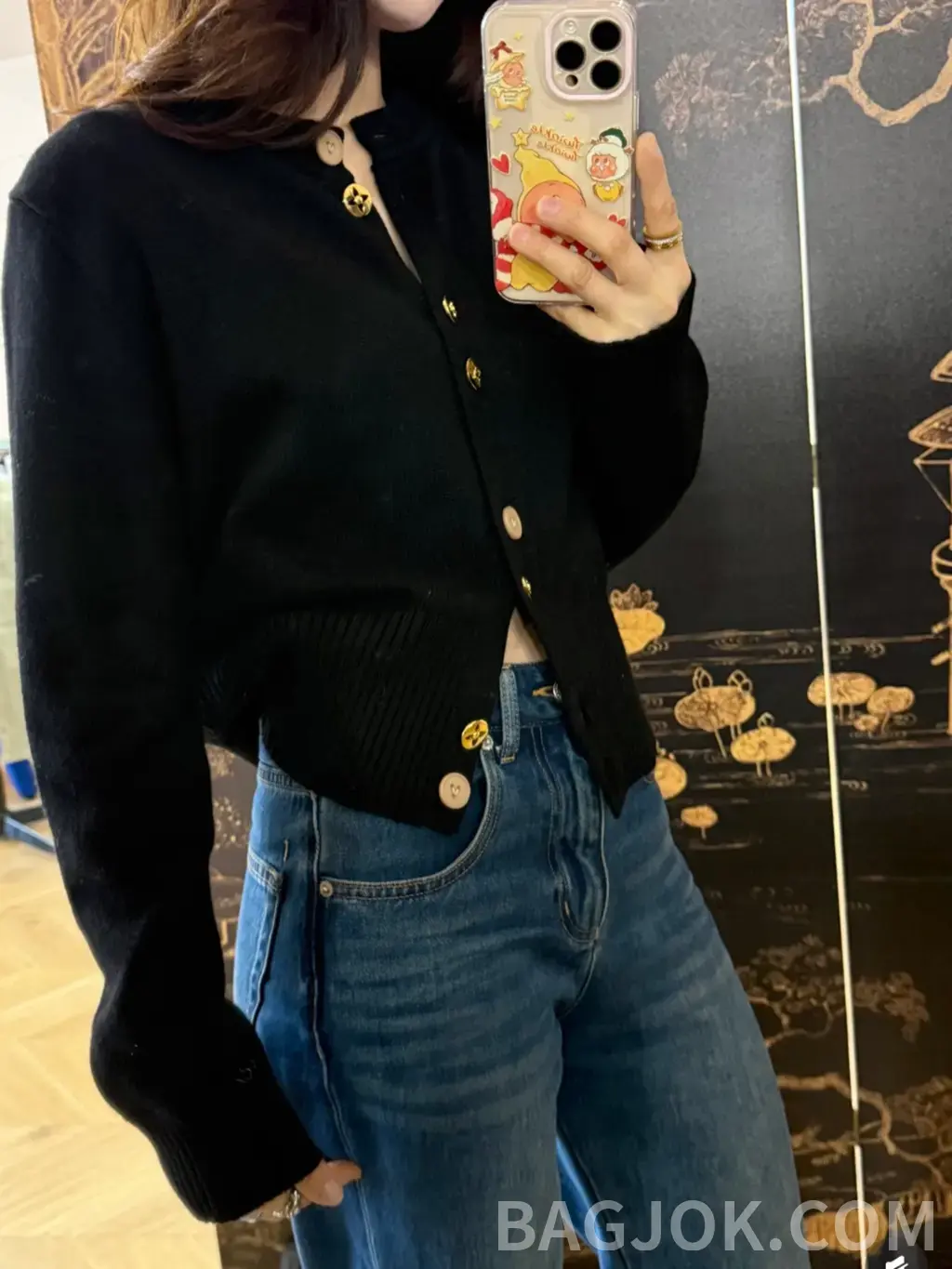 루이비통 LOUIS VUITTON 울 블렌드 크롭 니트 카디건(Long) 상세 이미지