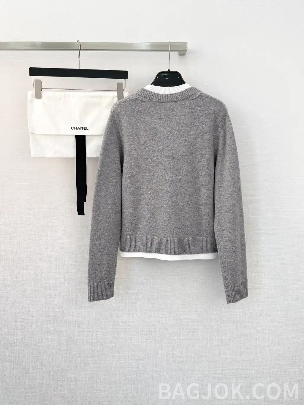 샤넬 CHANEL 울 블렌드 크롭 니트 카디건 상세 이미지