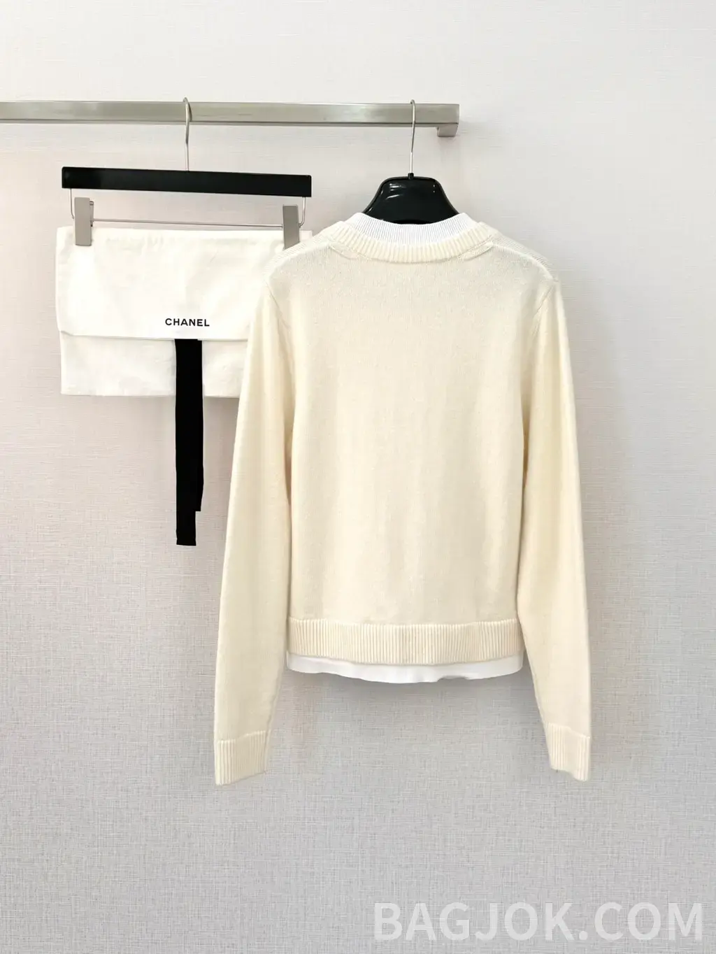 샤넬 CHANEL 울 블렌드 크롭 니트 카디건 상세 이미지