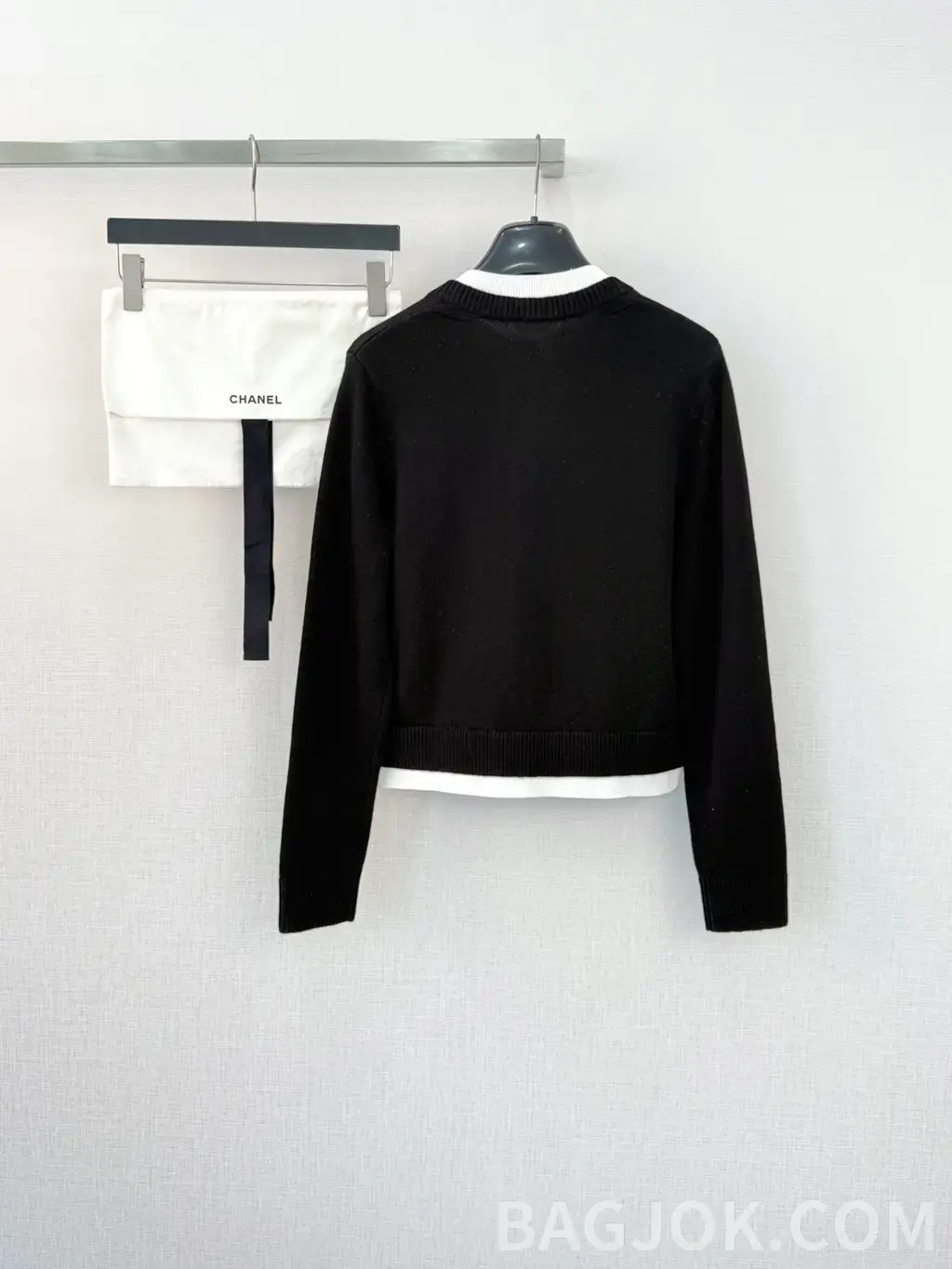 샤넬 CHANEL 울 블렌드 크롭 니트 카디건 상세 이미지