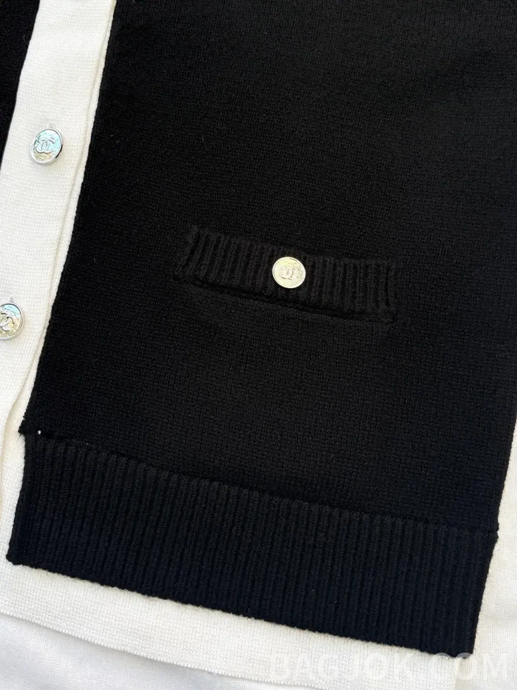 샤넬 CHANEL 울 블렌드 크롭 니트 카디건 상세 이미지