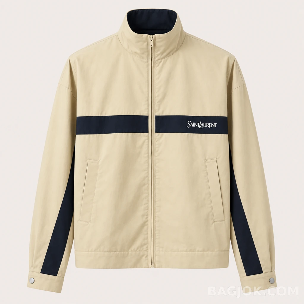 SAINT LAURENT 컬러 블록 스트라이프 집업 자켓_대표이미지